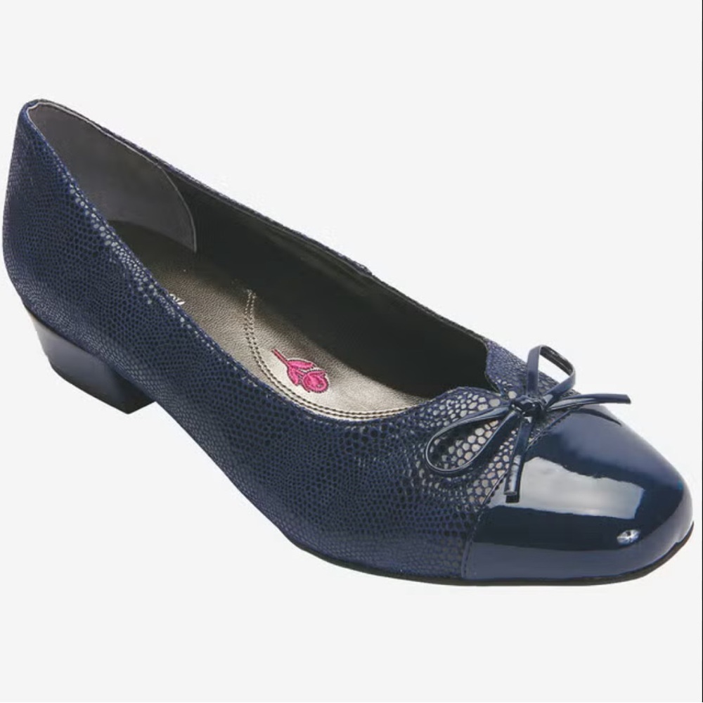Ros Hommerson Navy Blue Patent Loafers